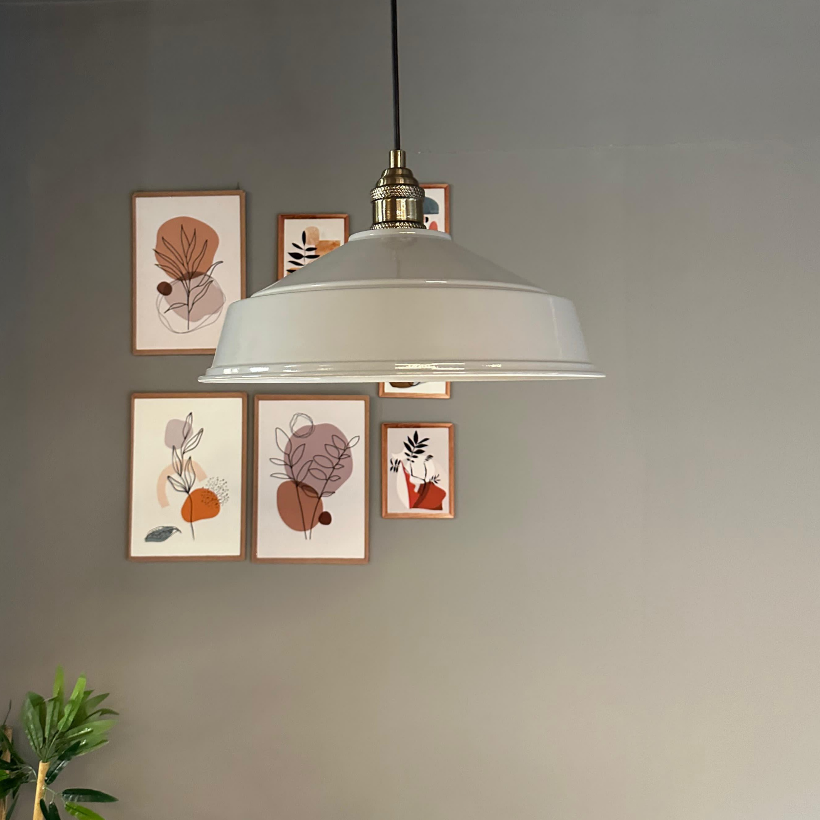 Pendelleuchte Carmelo Halbe Tulpe Ø35 cm, Metall Hängelampe ohne Leuchtmittel